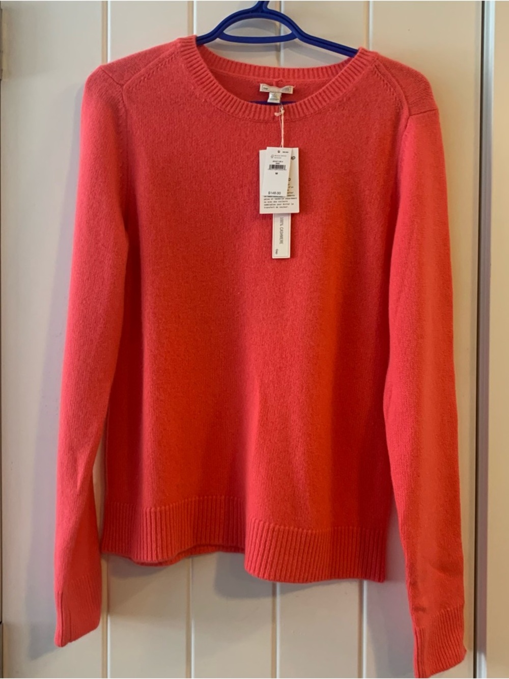 GAP Cashmere Coral Crewneck Sweater